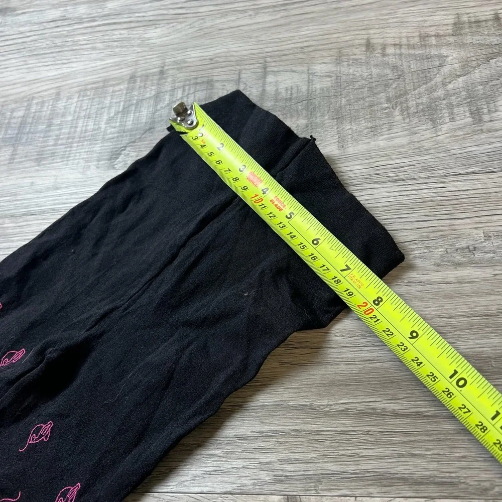 Baby phat Tights Women One Size Black Pink Graphic Mouse Print Alt Streetwear‎